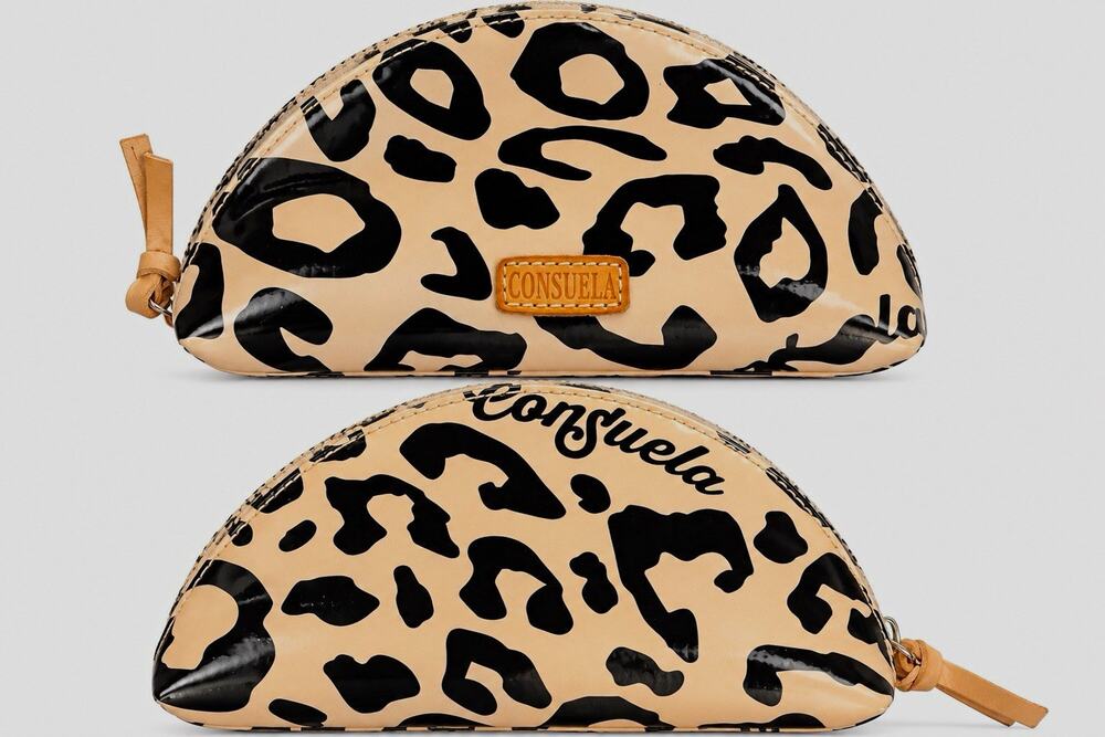 Consuela Bam Bam Large Cosmetic Case Leopard Print
